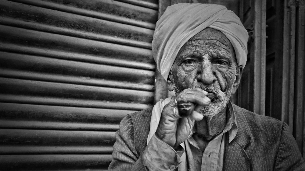 Old man and modern times