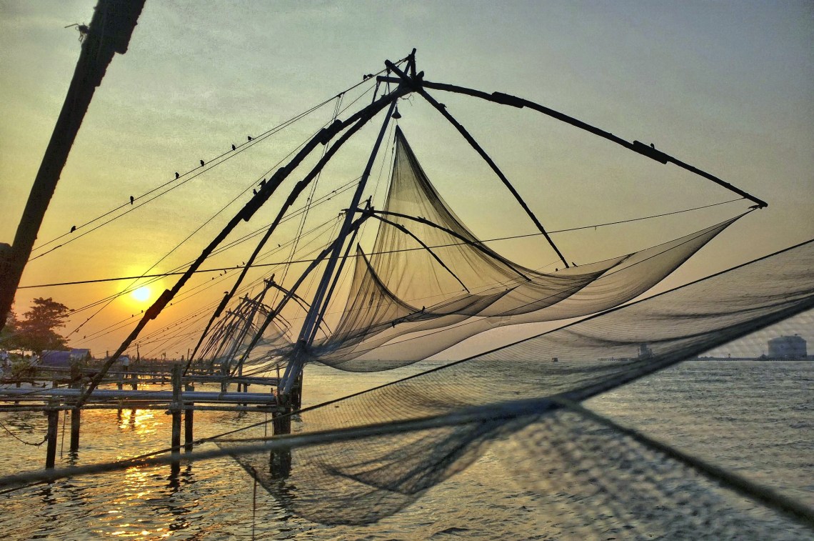 Chinese fishing nets in Kochi