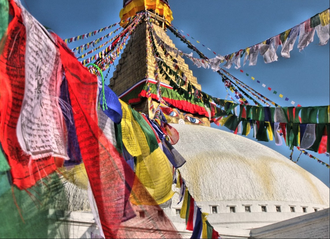The Bodnath Stupa in Nepal